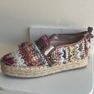 Sam Edelman Multicolor Woven Espadrille Slip-Ons
